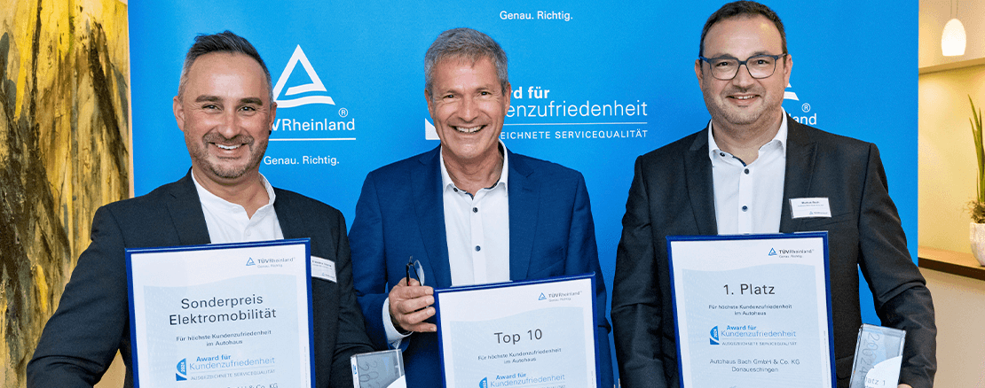 TÜV Rheinland Award für Kundenzufriedenheit im Autohaus 2024: Sieger kommt aus Donaueschingen